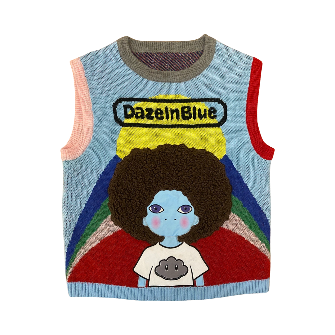 INDIGO KNIT VEST